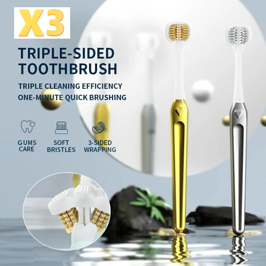 Brissle Triple-Sided Spiral Toothbrush